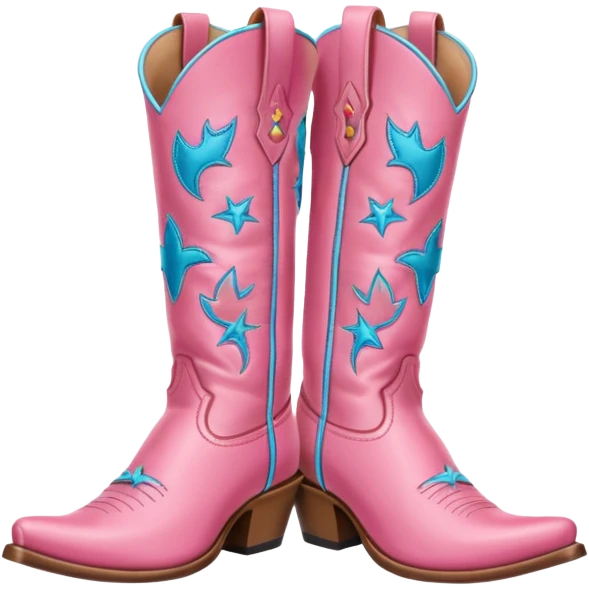 pink cowgirl boots emoji