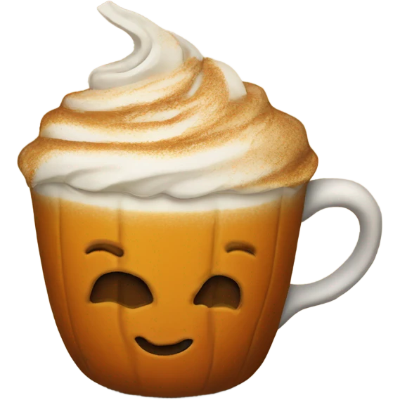 Realistic pumpkin latte emoji