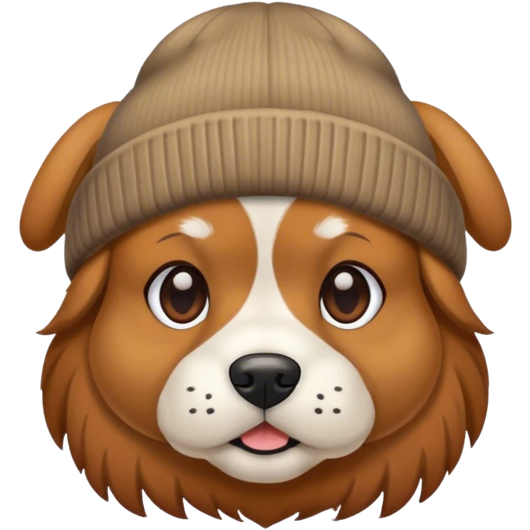dog wearing a beanie emoji