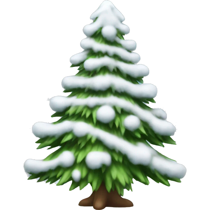 Christmas tree with snow  emoji