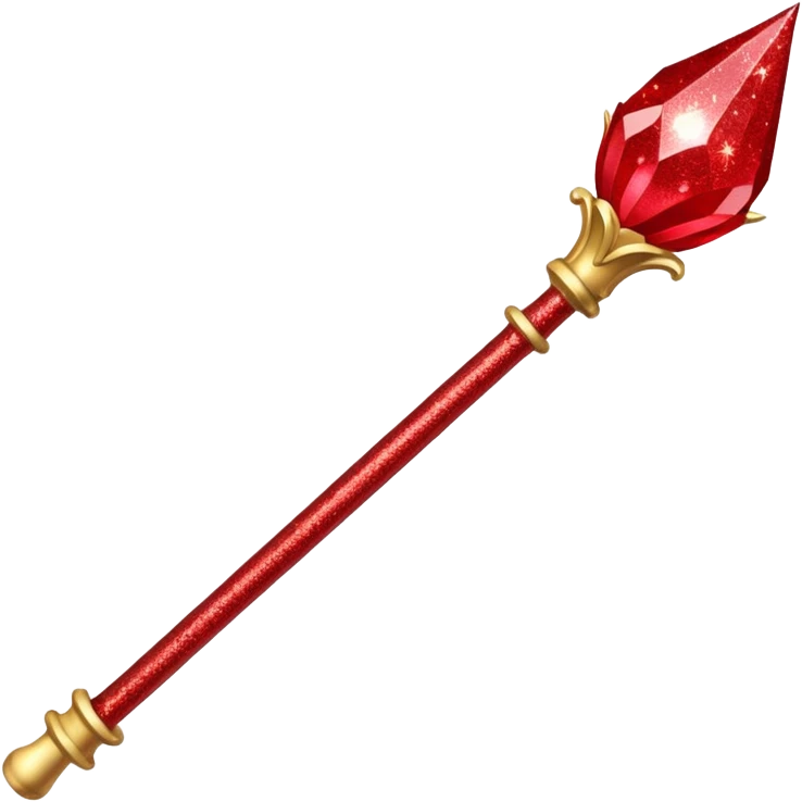 Red Glitter Staff emoji
