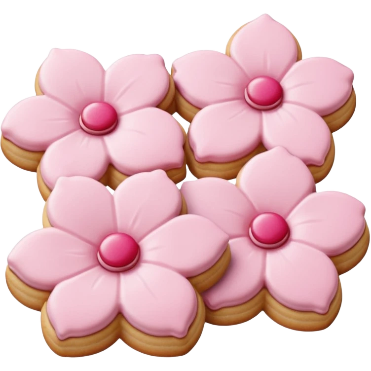 Cherry blossom shaped cookies  emoji