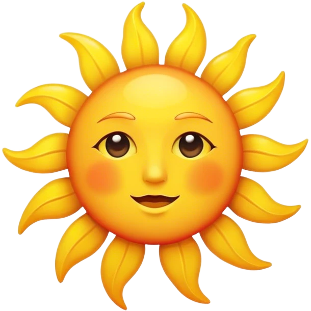 Colorful sun emoji