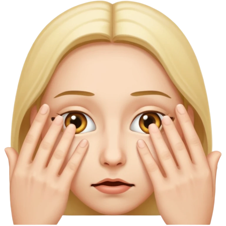 Peeking eyes through fingers emoji