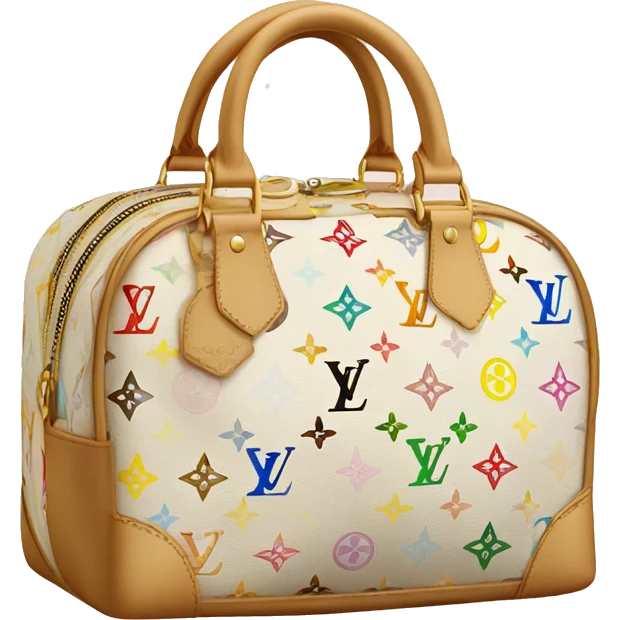 Light colored Louis Vuitton cosmetic bag  emoji