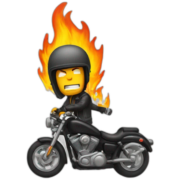 burning biker emoji
