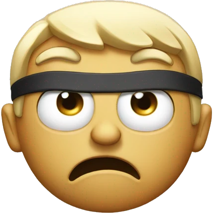Gilt emoji with attitude, eyebrow raised, angry face, and arms crossed emoji
