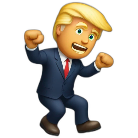 donal trump climbing a wall emoji