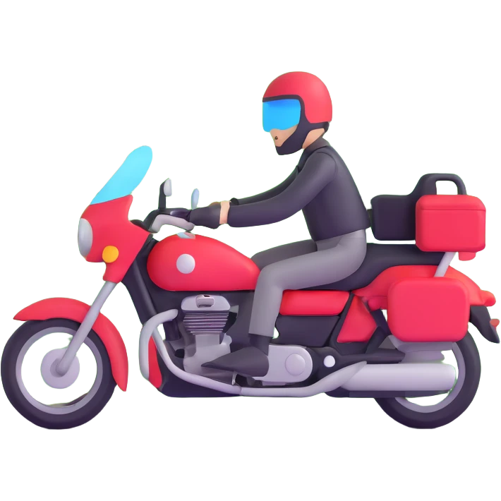 motorcycle touring through scenic countryside emoji