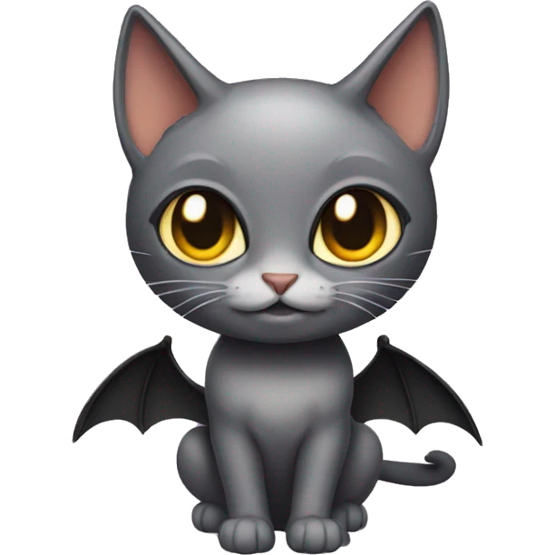 Cat with bat wings emoji