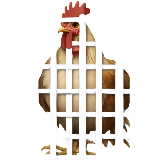 chicken in jail emoji