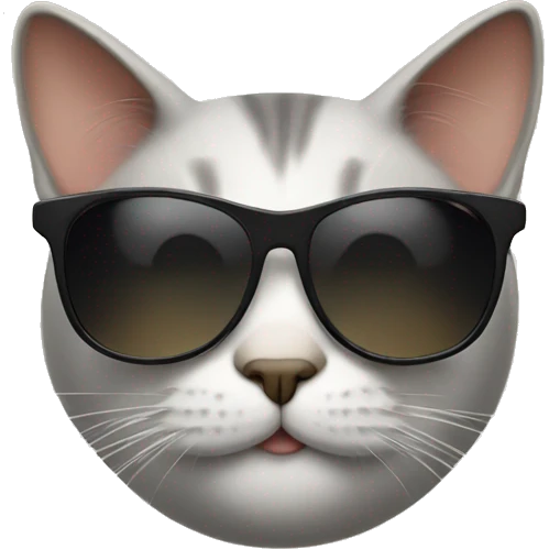 Cat with sunglasses emoji