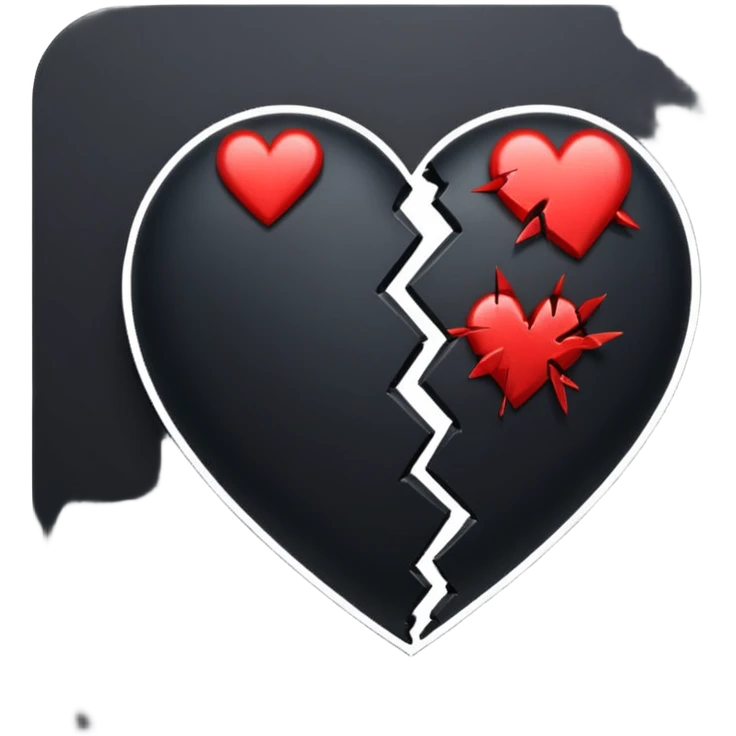 black broken heart  emoji