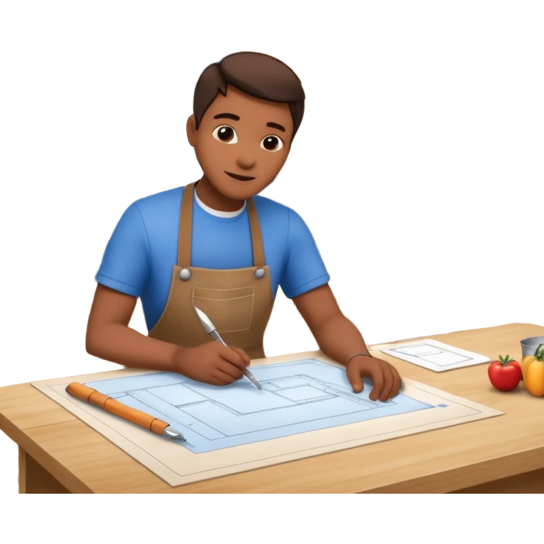 building and designing a new kitchen emoji