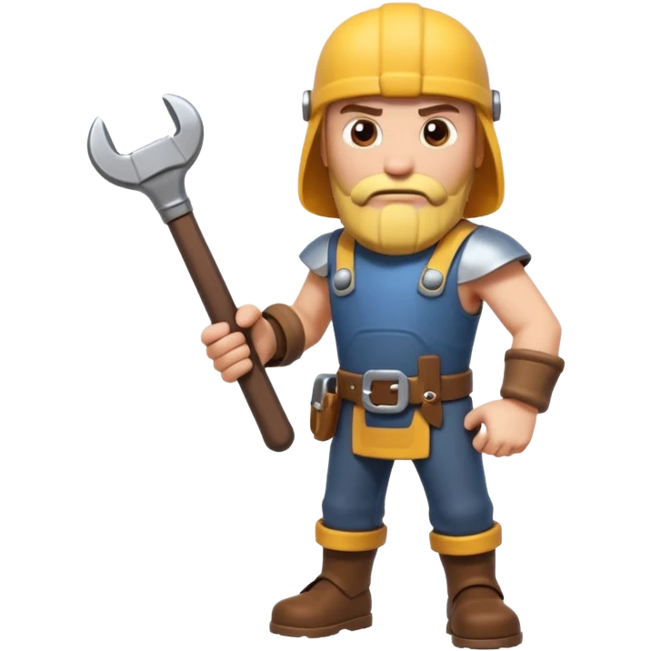 A Mechanic Wrench In A Clash Of Clans and medival Aesthetic emoji