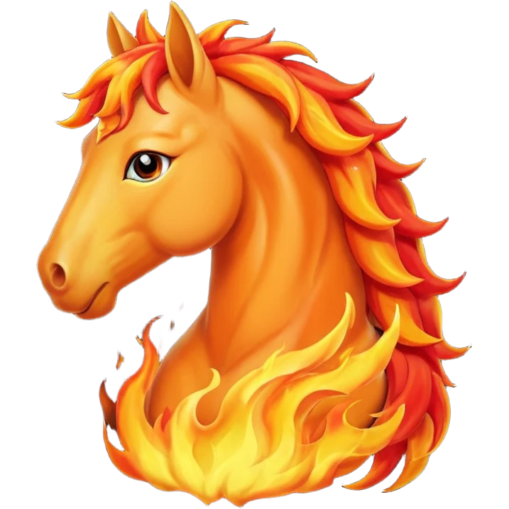 Fire horse emoji