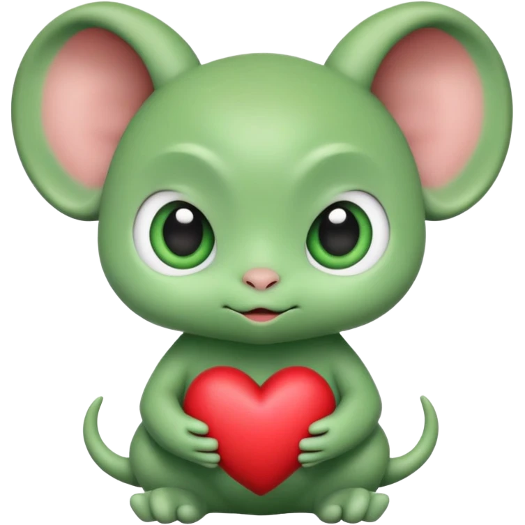 Grogu holding a heart emoji