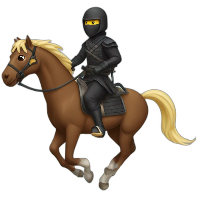 Horse riding ninja emoji