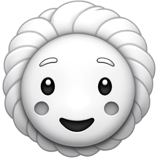 Black and white doodle emoji