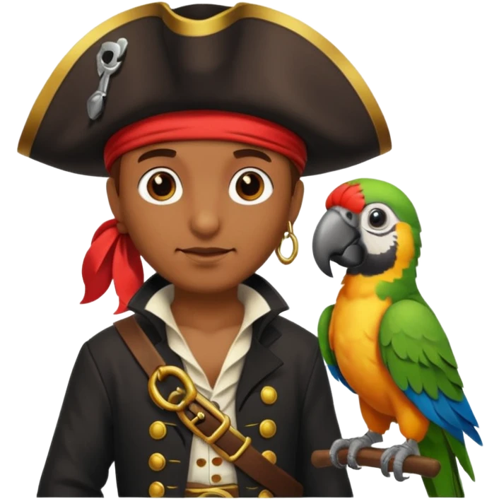 pirate and parrot emoji