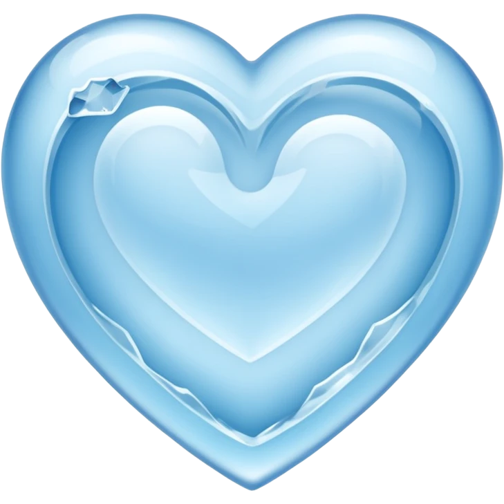 a heart chiseled from a block of ice emoji
