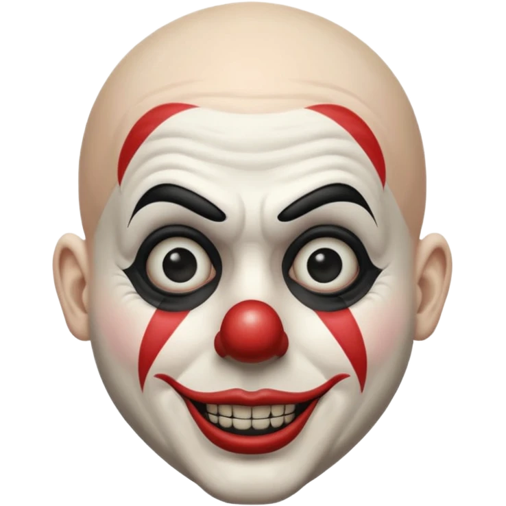 Art the clown (Bald mime with a small black cap on his head) Terrifier movie emoji