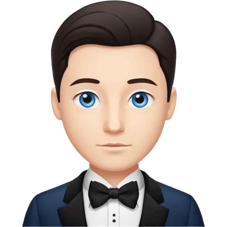 🤵🏼bu emojide sadece göz rengini mavi yap ve Smokinli olsun emoji