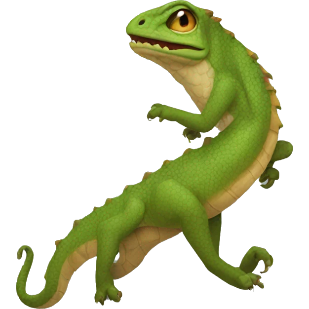 A chamaleon emoji