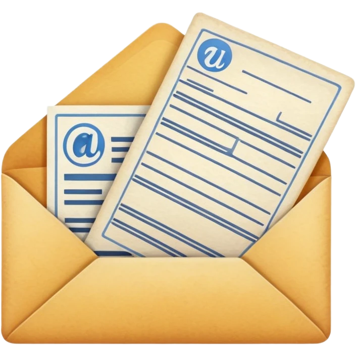 email e-receipt and paper receipt  emoji