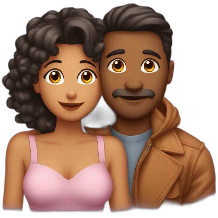 Bisous entre femme et homme emoji
