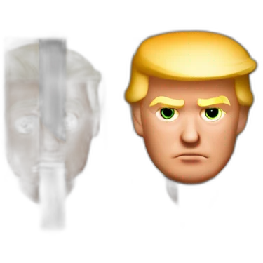 Donald trump in prison with his cell mate behind him emoji