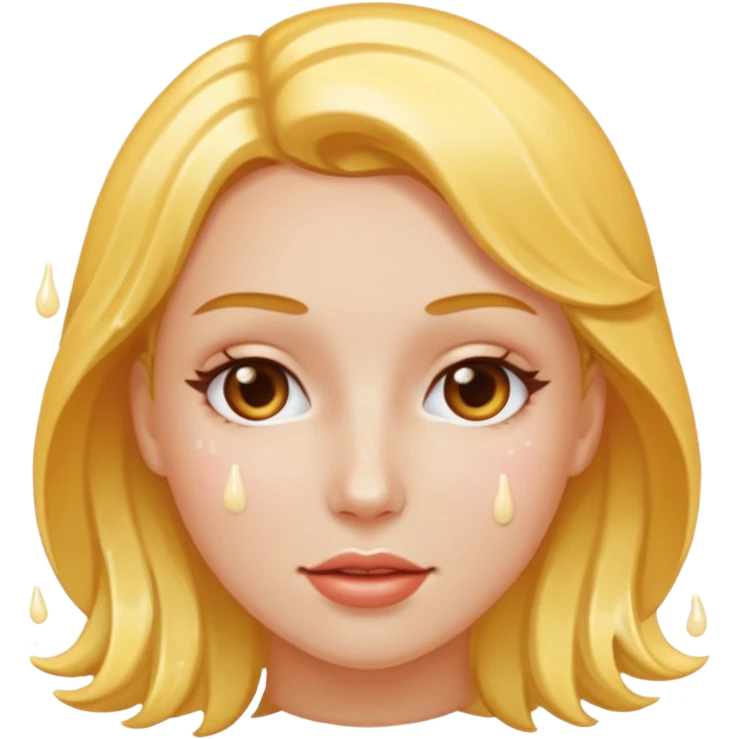 naked woman wovered in cum emoji