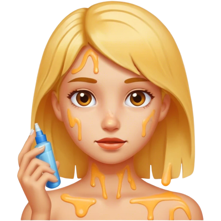 Glue on girl emoji