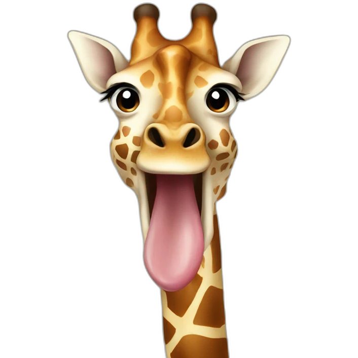 Giraffe tongue emoji