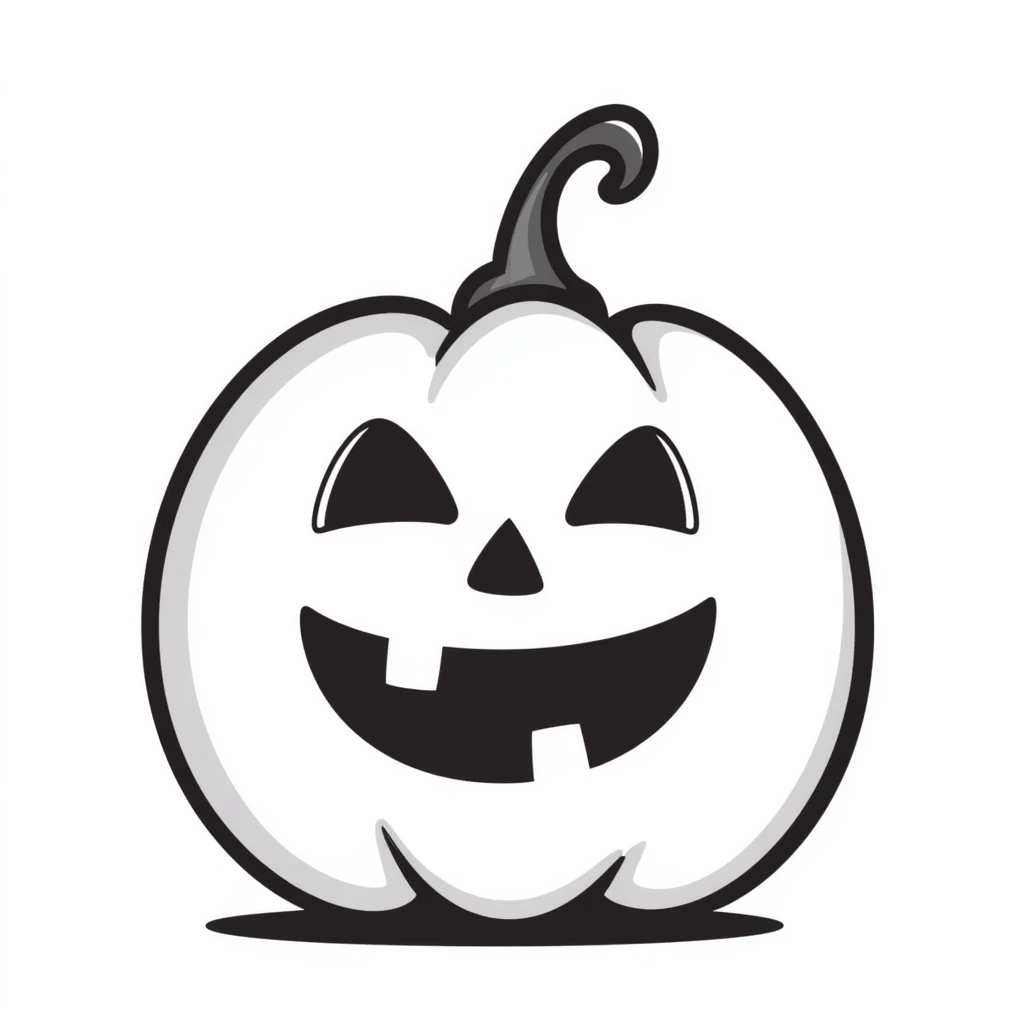 A Halloween jack-o-lantern pumpkin with a carved face in pastel colors (dd9fb0, ffc6d3, a3bfc9, c4bee2, f1b091), hand-drawn doodle style emoji