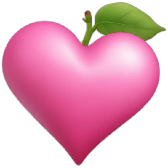 Forme de coeur de couleur rose avec écrit "mya" à l'interieur emoji