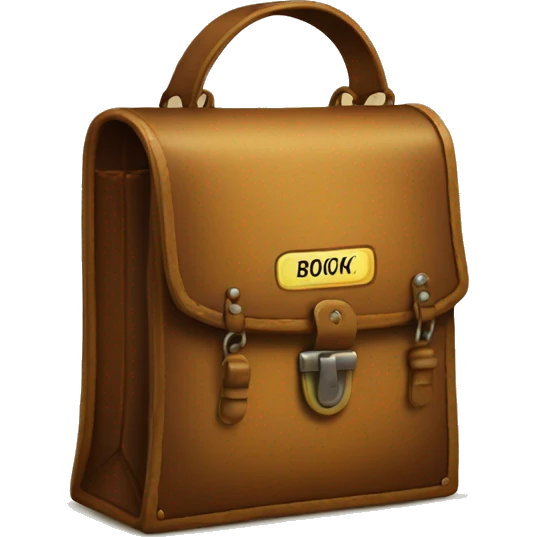 vintage bag with book emoji