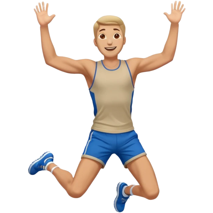 a man jumping and rejoicing emoji