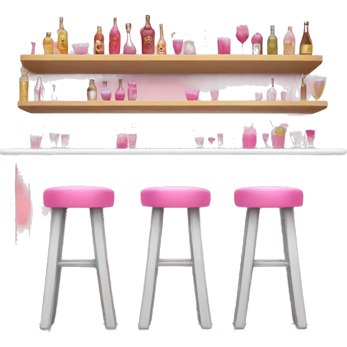 Pink mixing bar furniture emoji