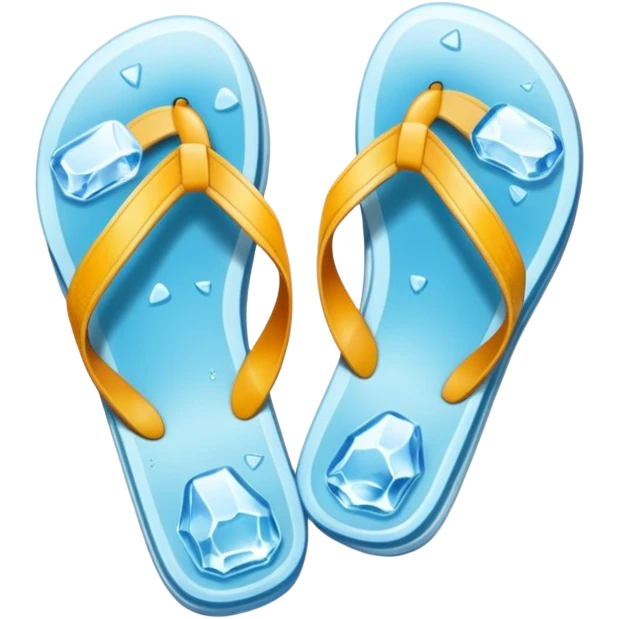 flip flop made of ice emoji