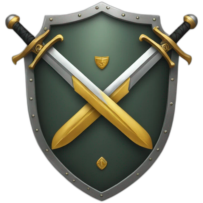 Crossed swords on shield emoji