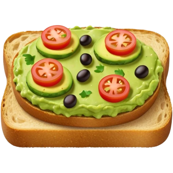 guacamole toast NO tomatoes  emoji