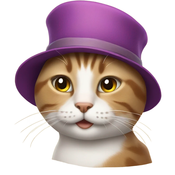 Cat wearing a hat emoji
