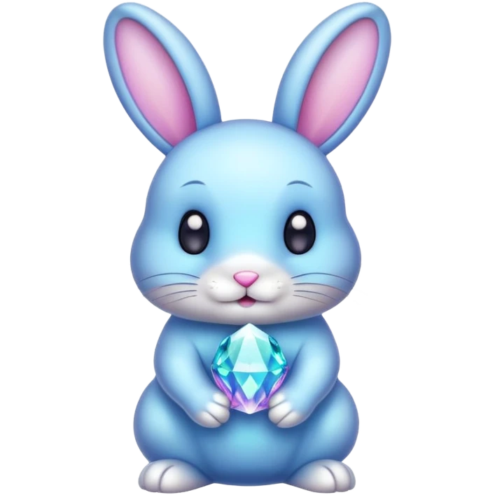 Bunny with colours cristal emoji