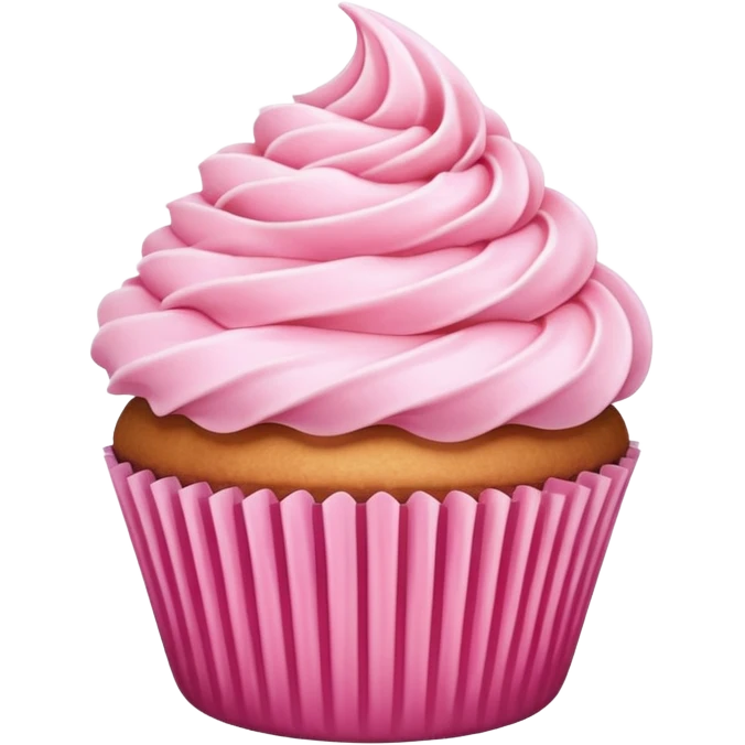 Cupcake with pink icing emoji