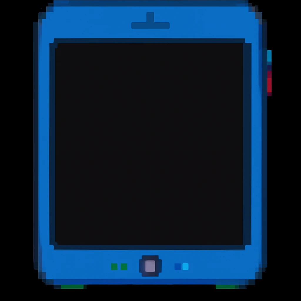 Change the iPad color to blue, keep the style and background as is. The style of the original image should be preserved. emoji