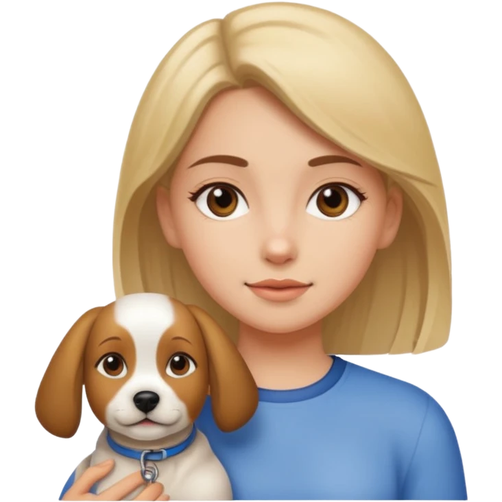 girl with dog emoji