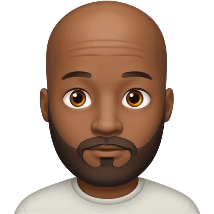 African American male bald salt & pepper beard emoji