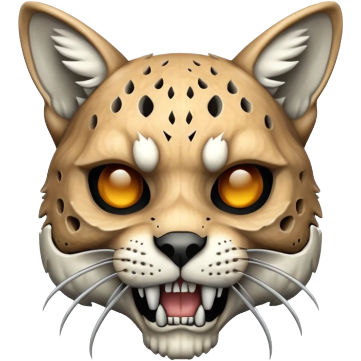 The real skull of a bobcat emoji