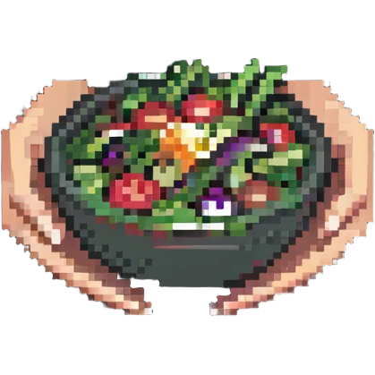 hands holding a salad bowl emoji